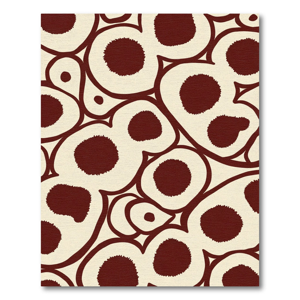 Crimson Organic Cell Clusters Rug