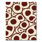 Crimson Organic Cell Clusters Rug