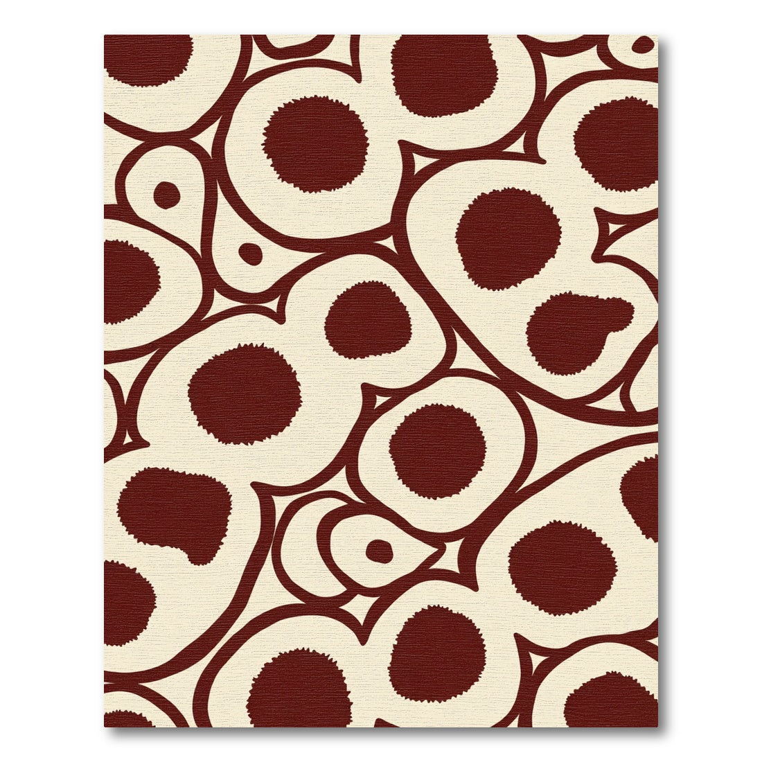 Crimson Organic Cell Clusters Rug
