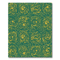 Emerald Green Golden Swirl Medallion Rug