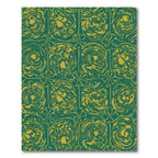 Emerald Green Golden Swirl Medallion Rug