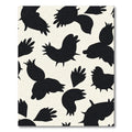 Black and Cream Abstract Bird Forms Rug