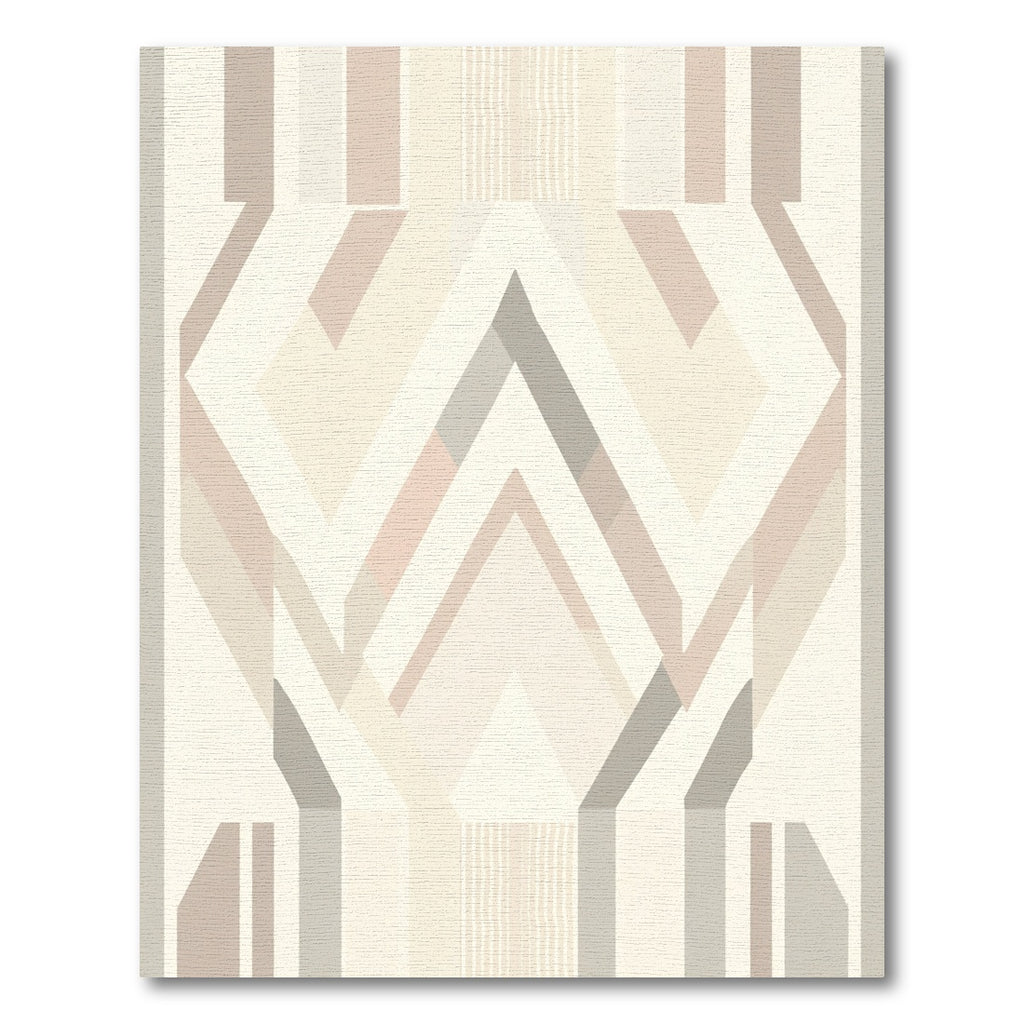Neutral Geometric Deco Zigzag Rug
