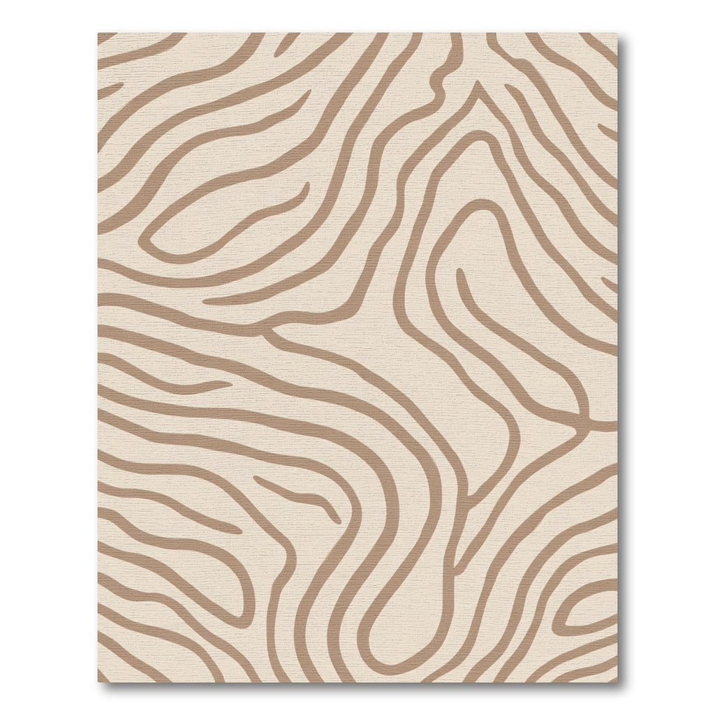 Earthy Nude Organic Sinuous Lines Rug