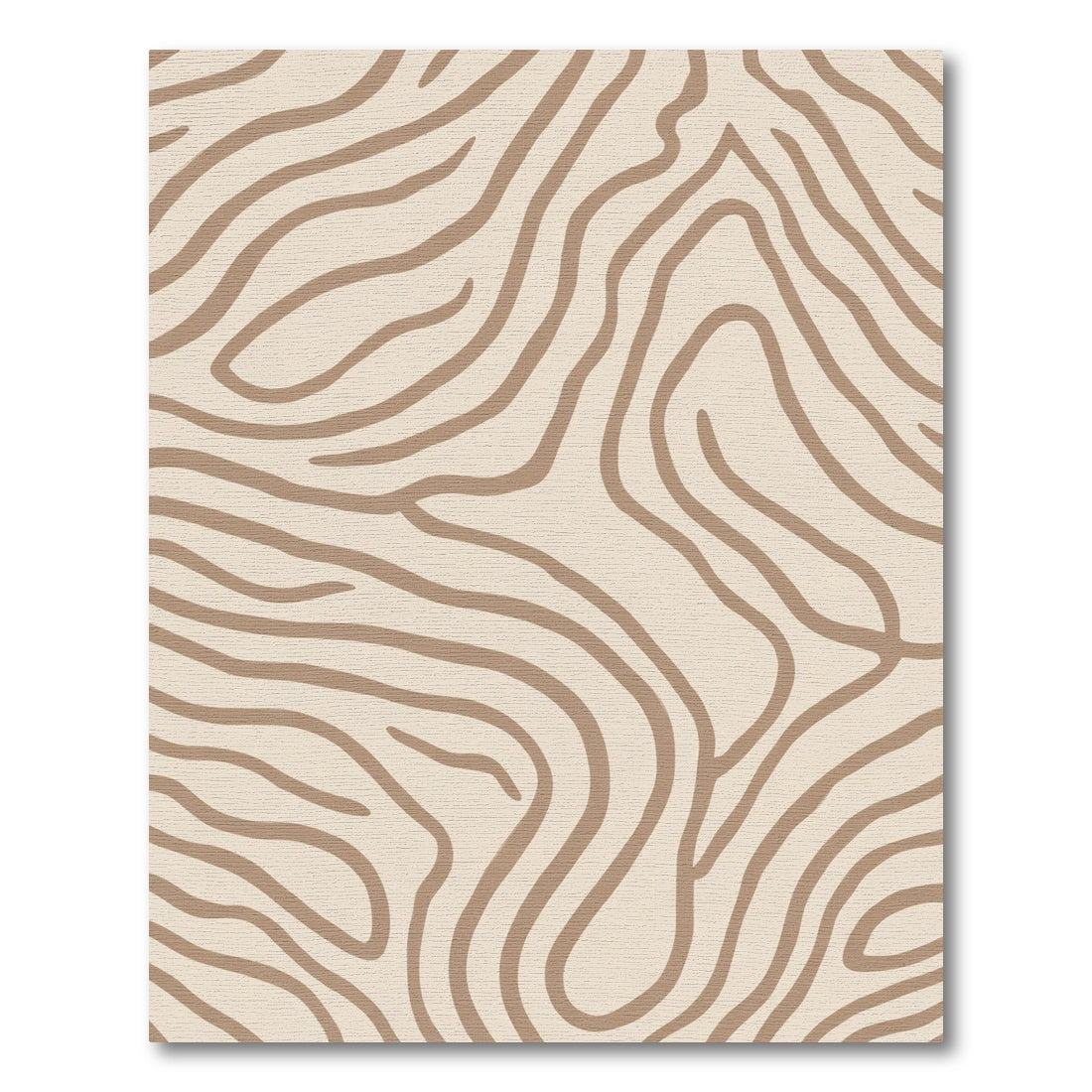 Earthy Nude Organic Sinuous Lines Rug
