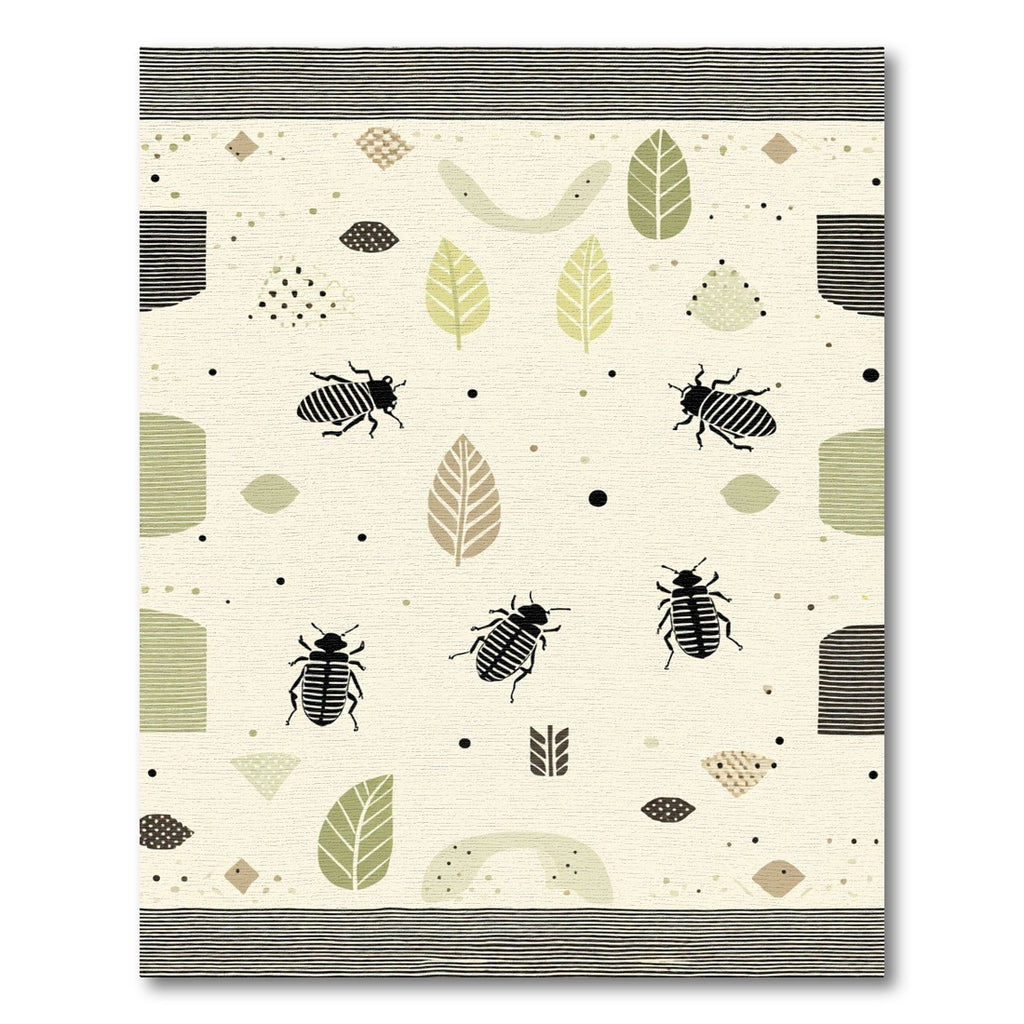 Beetle Leaf Natural Terracotta Abstract Rug