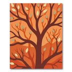 Autumn Leaves Tree Branch Composition Rug