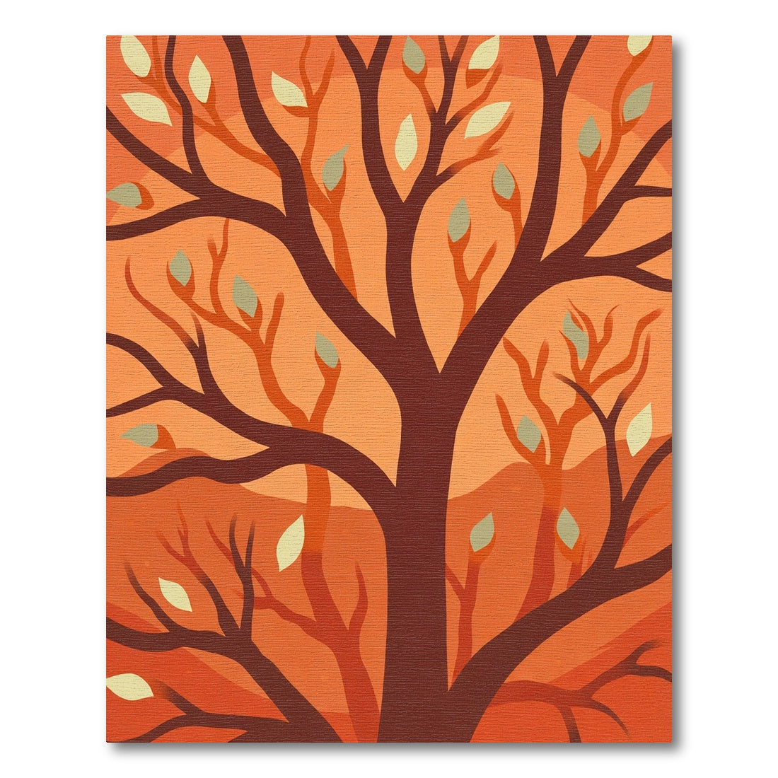 Autumn Leaves Tree Branch Composition Rug