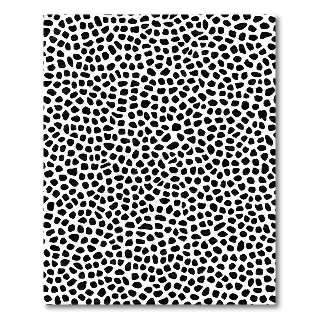 Black White Organic Spot Rug