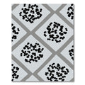 Abstract Gray Polka Dot Diamond Rug