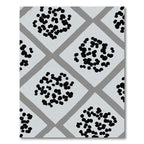 Abstract Gray Polka Dot Diamond Rug
