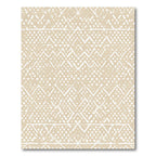 Buff Zigzag Geometric Textured Rug