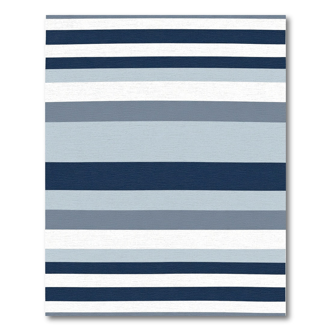 Navy Blue Gray White Stripe Rug