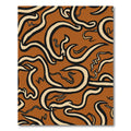Warm Ochre Tonal Swirl Abstract Rug