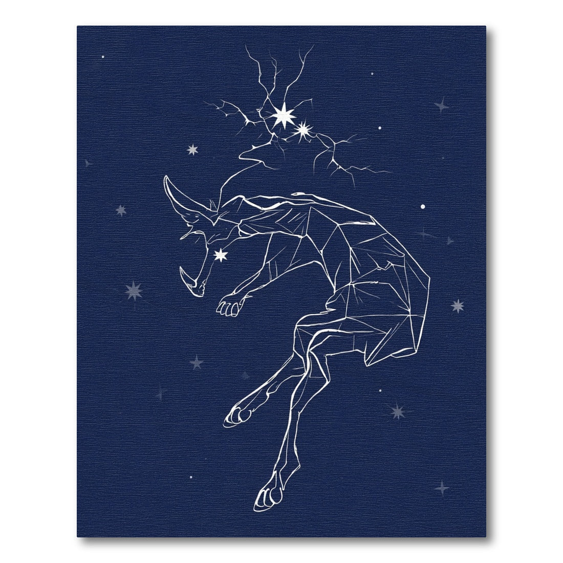 Celestial Geometric Animal Constellation Rug