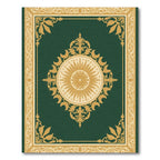 Emerald Golden Sun Medallion Border Rug