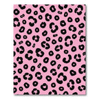 Pink Black Spotty Spots Rug