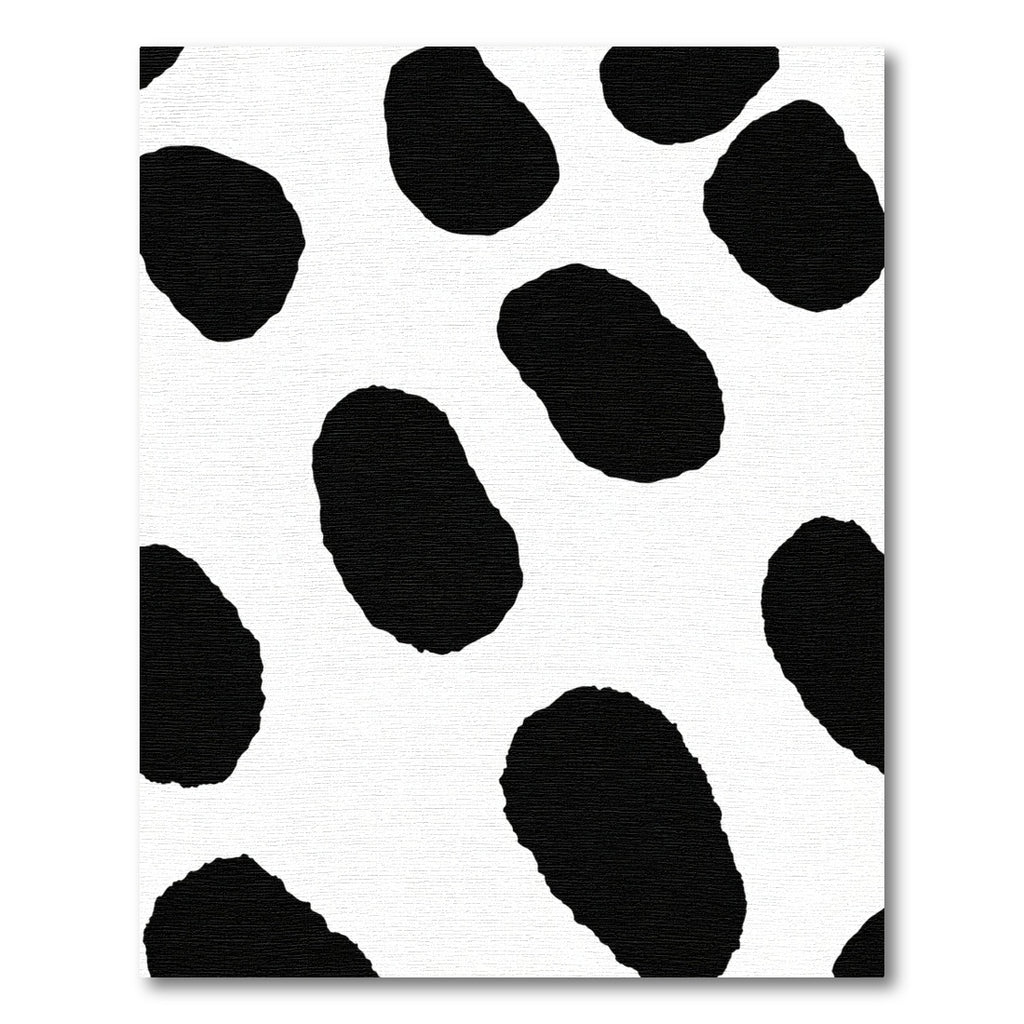 Black White Spot Ovular Rug
