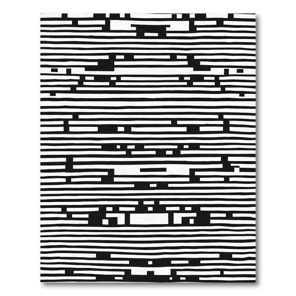 Monochromatic Horizontal Stripe Abstract Rug