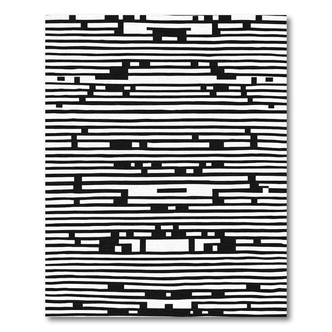 Monochromatic Horizontal Stripe Abstract Rug