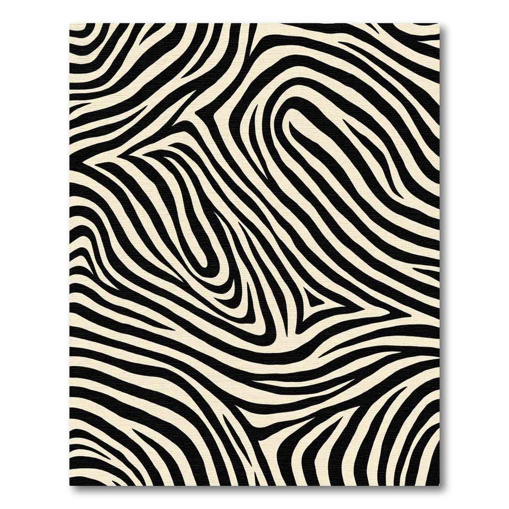Bold Black Cream Zebra Stripes Rug
