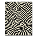 Bold Black Cream Zebra Stripes Rug