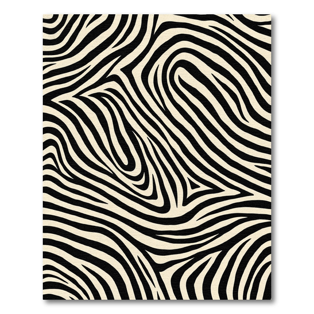 Bold Black Cream Zebra Stripes Rug
