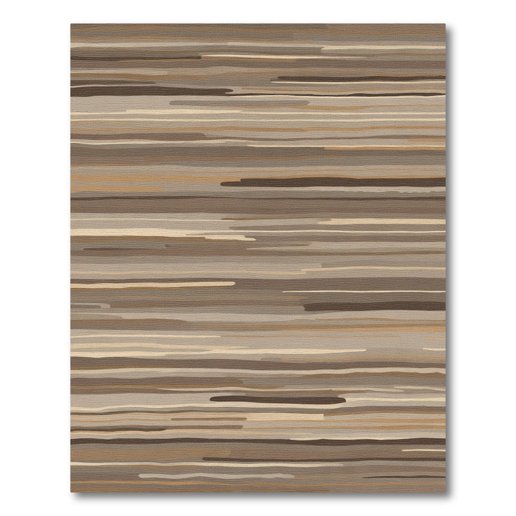 Subtle Streaks Ochre Tawny Hues Rug