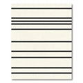 Simple Black Striped Cream Rug