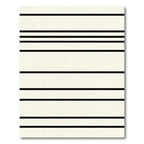 Simple Black Striped Cream Rug