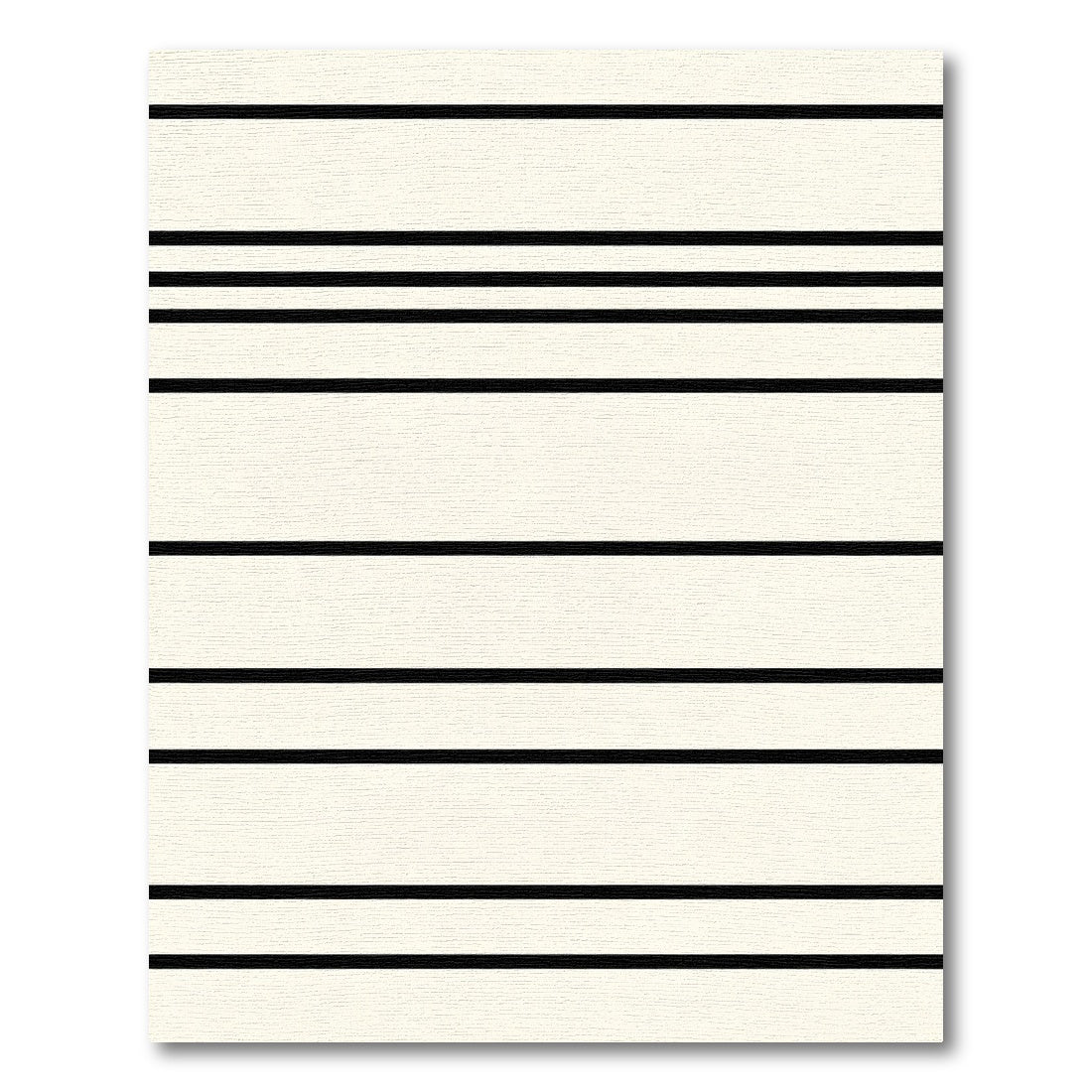 Simple Black Striped Cream Rug
