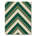 Emerald Gold Chevron Stripe Rug