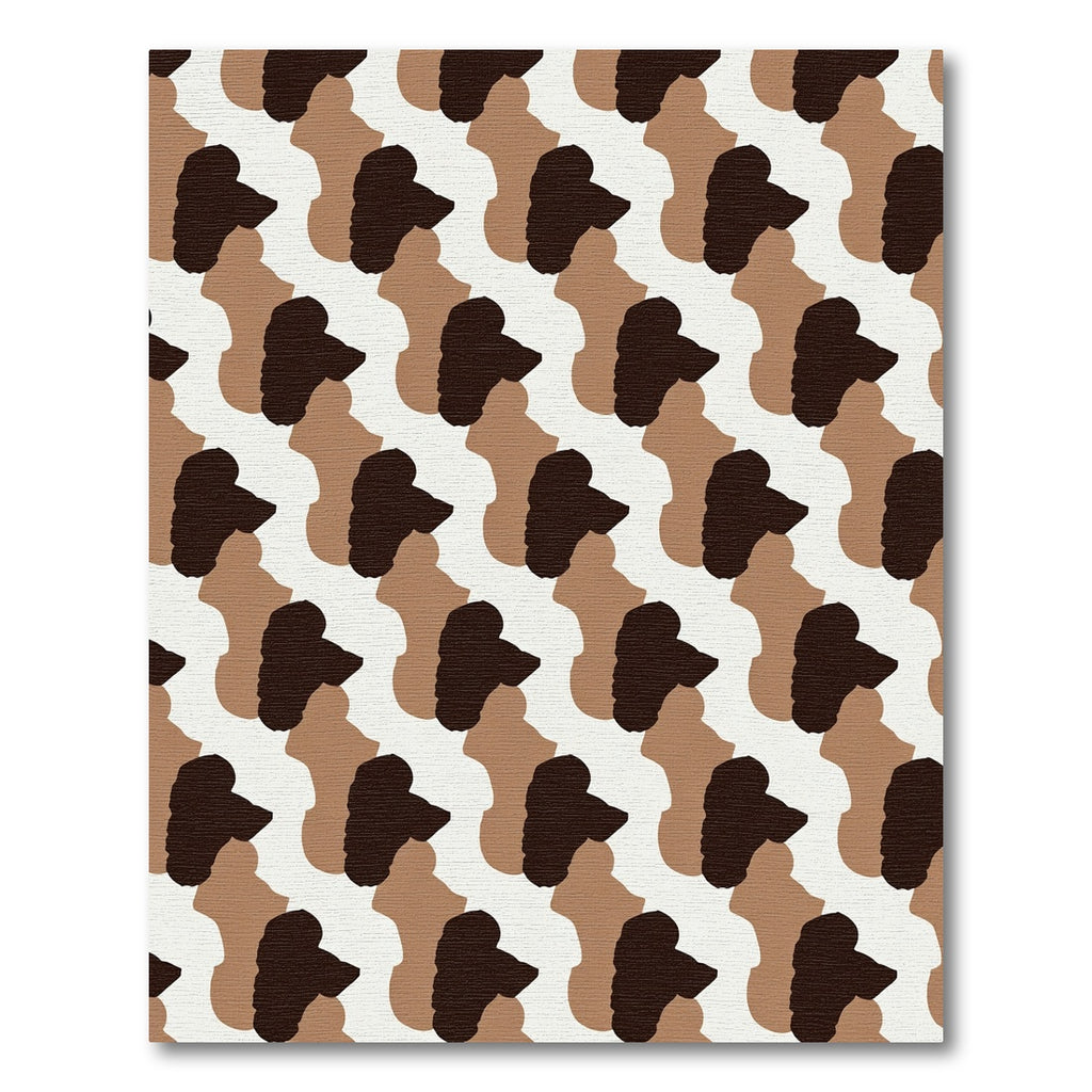 Brown and Cream Organic Camouflage Rug