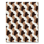 Brown and Cream Organic Camouflage Rug