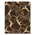 Brown And Gold Abstract Vine Art Rug