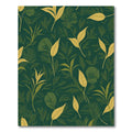 Emerald Forest Leaf Arrangement Rug