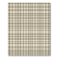 Classic Beige Black Plaid Grid Rug