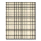 Classic Beige Black Plaid Grid Rug