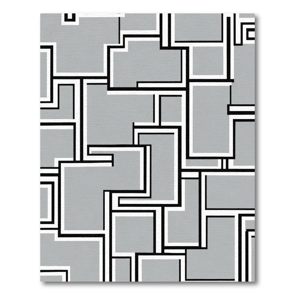 Cool Geometric Shapes Gray Composition Rug