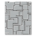 Cool Geometric Shapes Gray Composition Rug