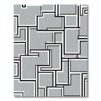 Cool Geometric Shapes Gray Composition Rug