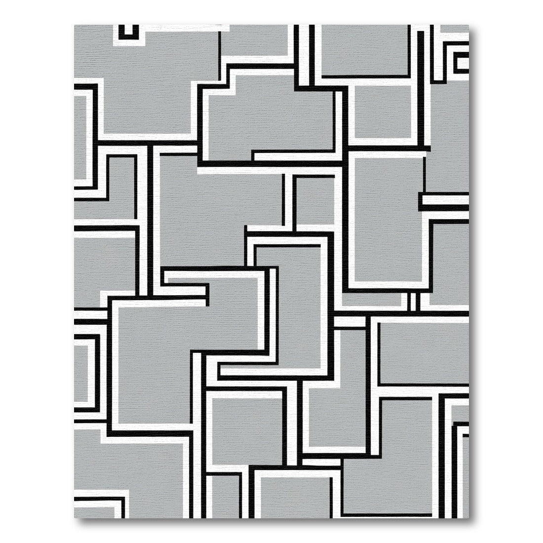 Cool Geometric Shapes Gray Composition Rug
