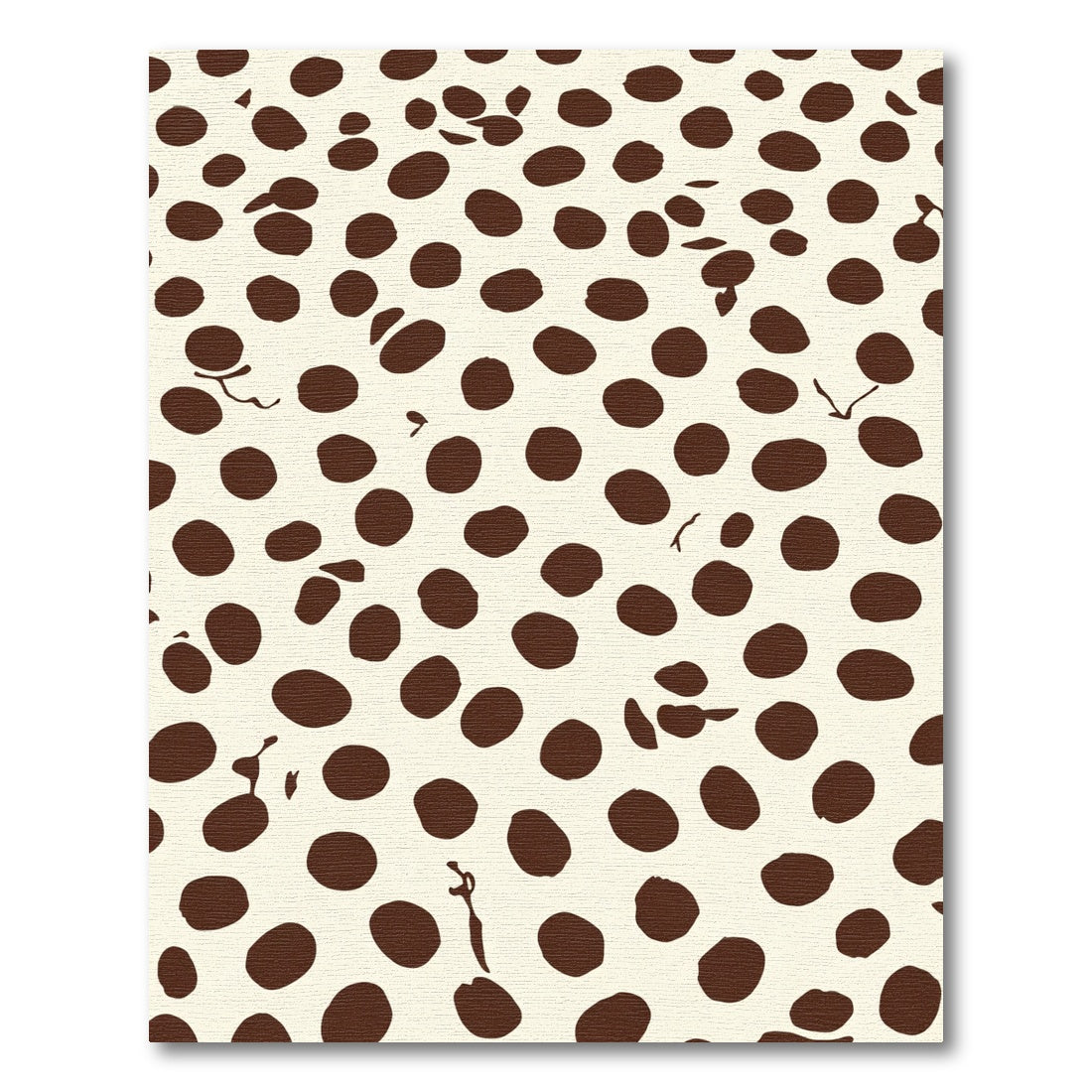 Cream Brown Polka Dot Scatter Rug