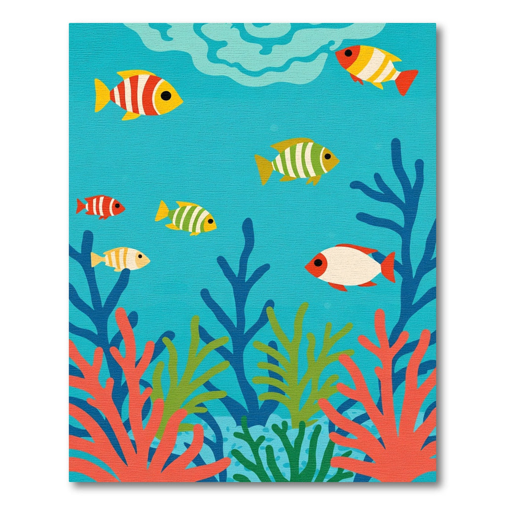 Aquatic Coral Reef Fish Collection Rug