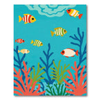 Aquatic Coral Reef Fish Collection Rug