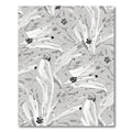 Monochromatic White Abstract Floral Arrangement Rug