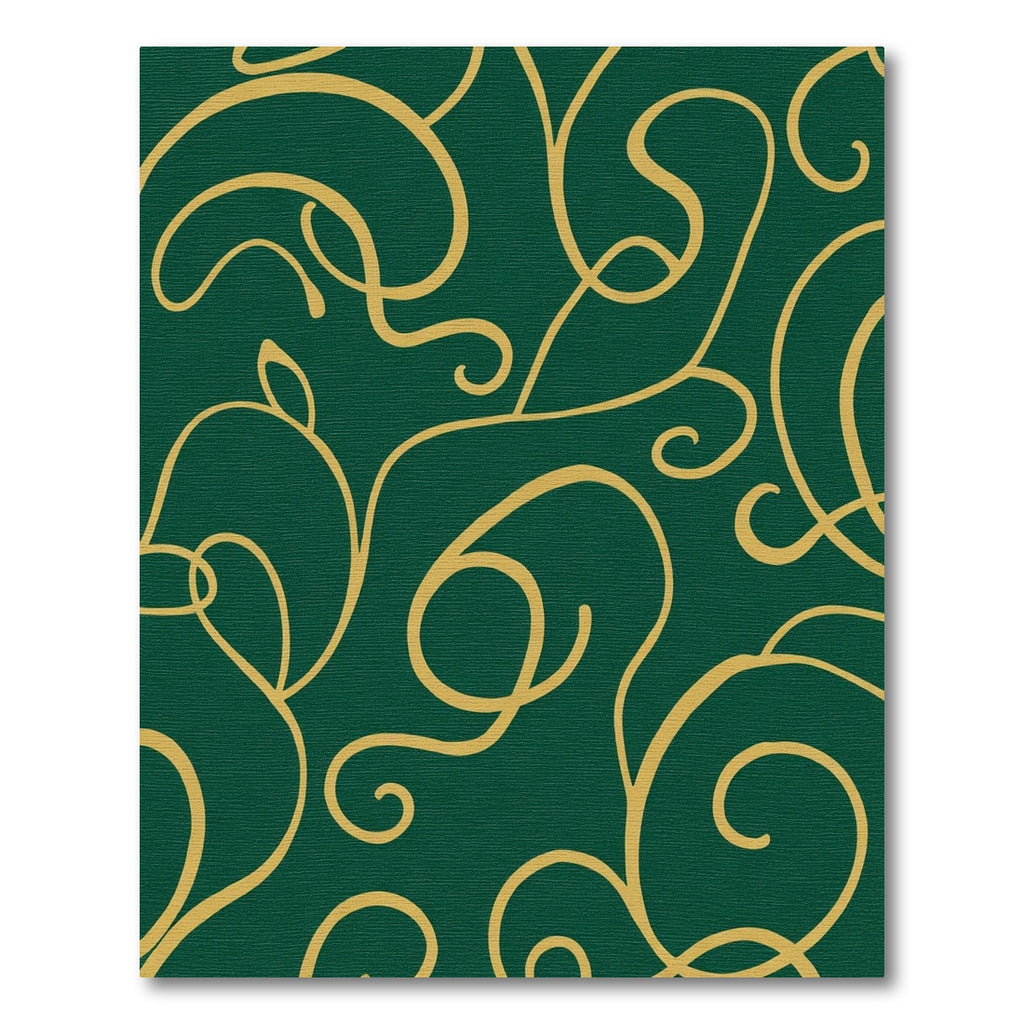 Emerald Gold Wavy Vine Rug