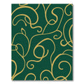 Emerald Gold Wavy Vine Rug
