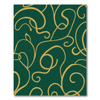 Emerald Gold Wavy Vine Rug