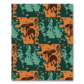 Woodland Moose Forest Trees Orange Rug